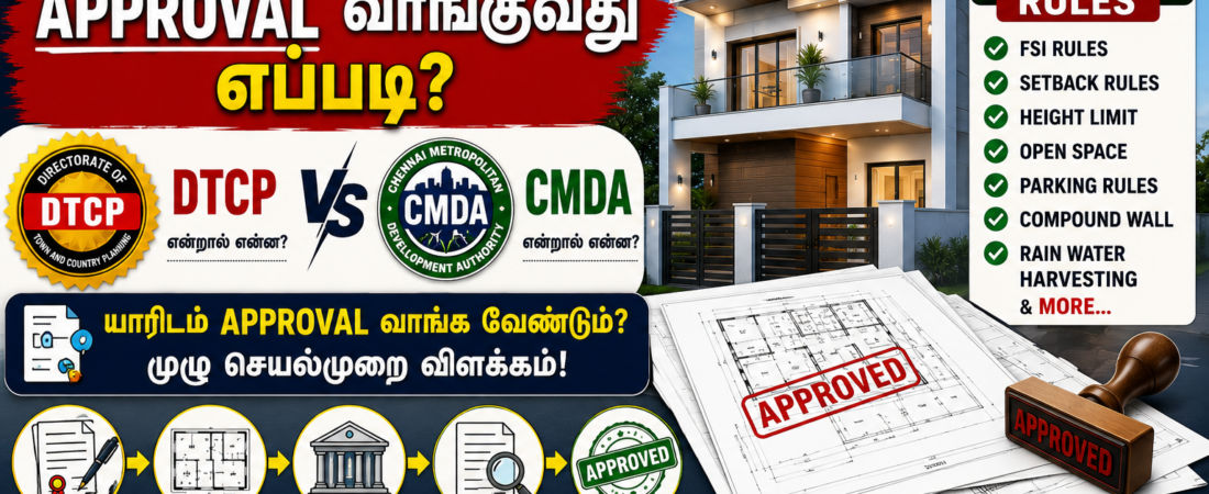 DTCP Approval எப்படி பெறுவது? – முழுமையான வழிகாட்டி (Tamil Nadu)