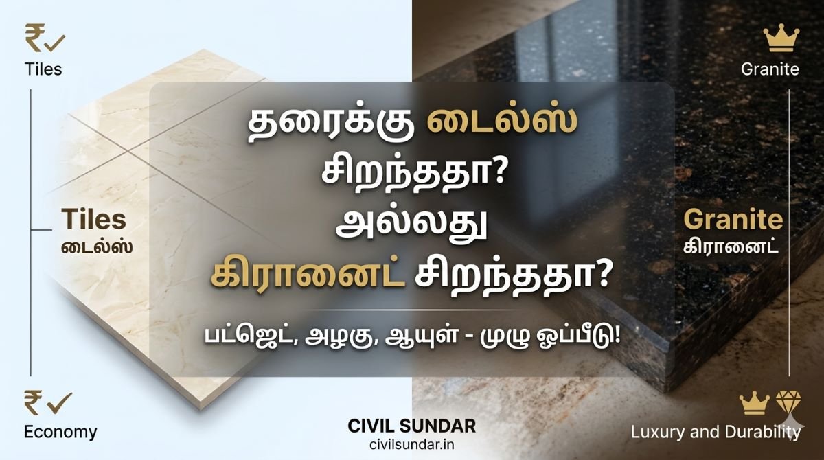 தரைக்கு டைல்ஸ் சிறந்ததா அல்லது கிரானைட் சிறந்ததா? புதிய வீடு கட்டுபவர்களுக்கான முழு வழிகாட்டி!