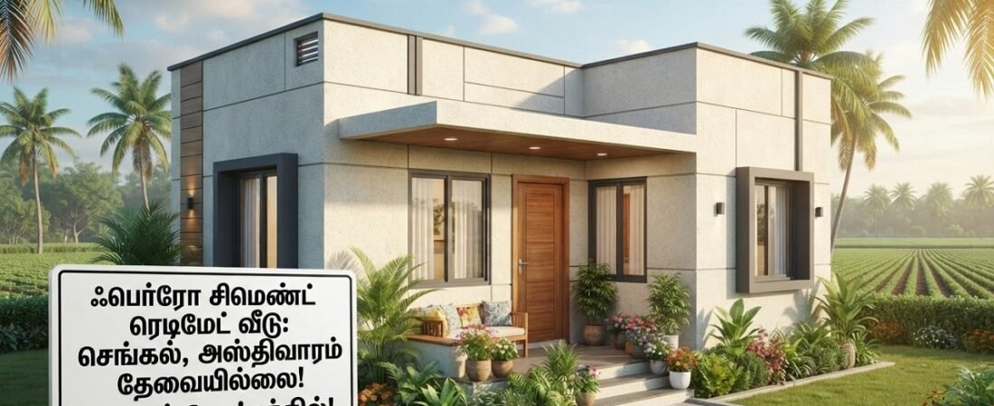 வெறும் 3 லட்சத்தில் காங்கிரீட் வீடு!ஃபெர்ரோ சிமெண்ட் ரெடிமேட் வீடுகள்