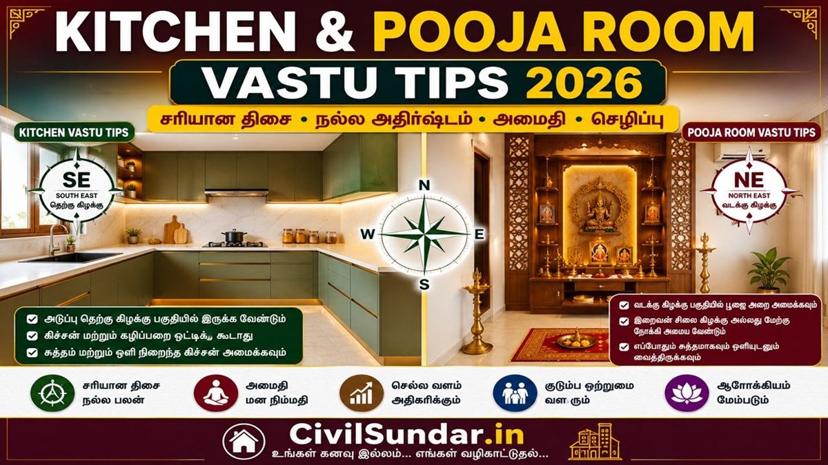 2026 வாஸ்து படி சமையலறை மற்றும் பூஜை அறை எங்கு இருக்க வேண்டும்?